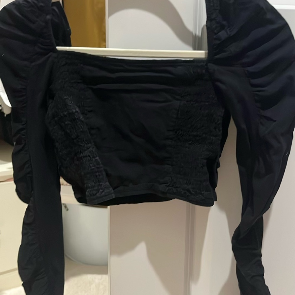 black Zara crop top